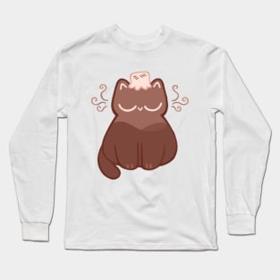 Hot Chocolate Cat Long Sleeve T-Shirt